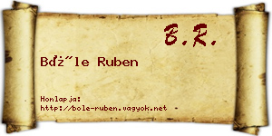 Bőle Ruben névjegykártya